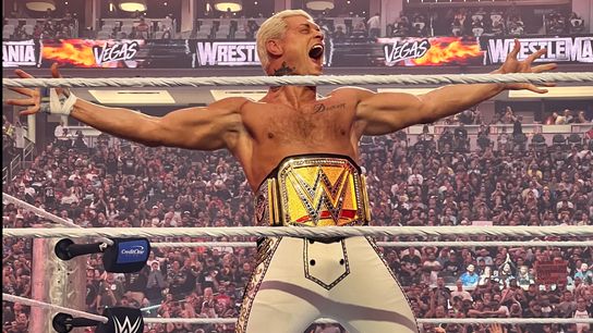 WrestleMania 42: Rhodes banishes McAfee but Orton gets last laugh taken at Allegiant Stadium (WWE). Photo by Arash Markazi - The Sporting Tribune